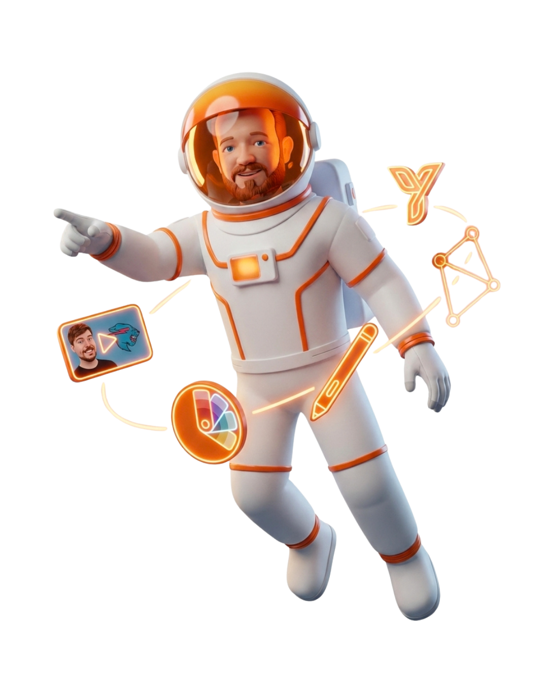 Astronauta de Identidade e Design